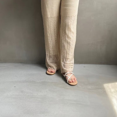 【ハモミシノオトナフク】flat sandal