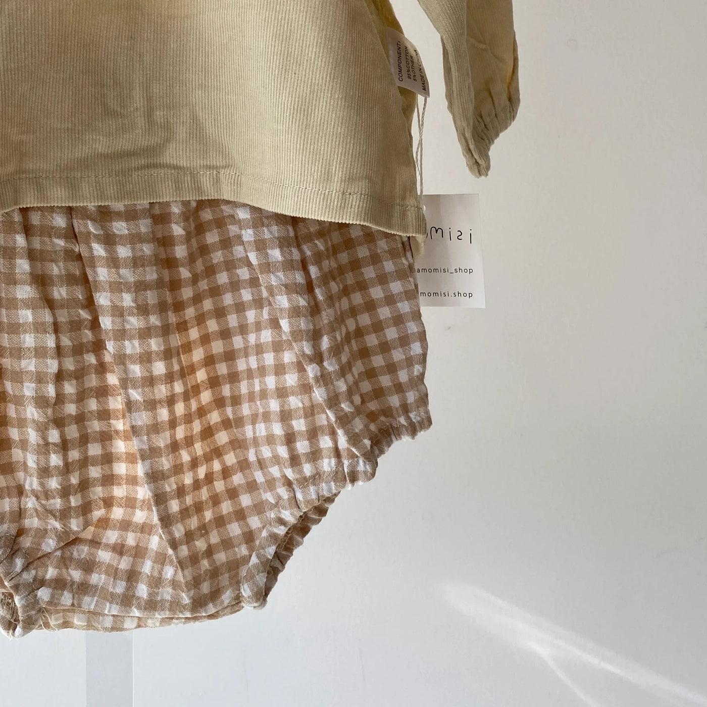 【hamomisi】Checkered pants set(73~90)