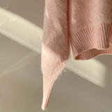 【ハモミシノオトナフク】Mohair crew neck pullover