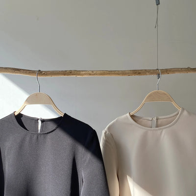 【ハモミシノオトナフク】Flare line blouse