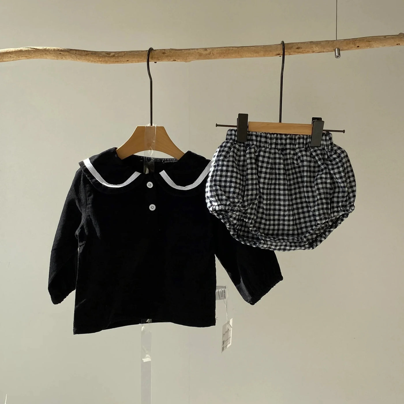 【hamomisi】Checkered pants set(73~90)