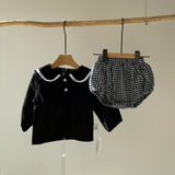 【hamomisi】Checkered pants set(73~90)