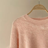 【ハモミシノオトナフク】Mohair crew neck pullover