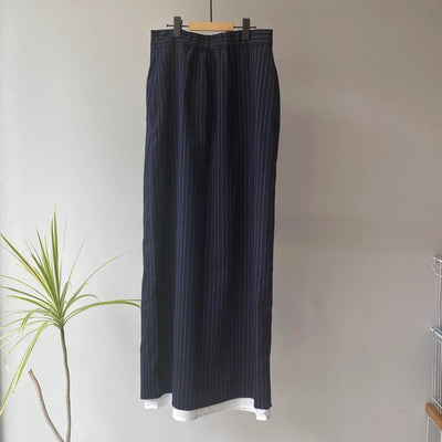 【ハモミシノオトナフク】Striped straight skirt