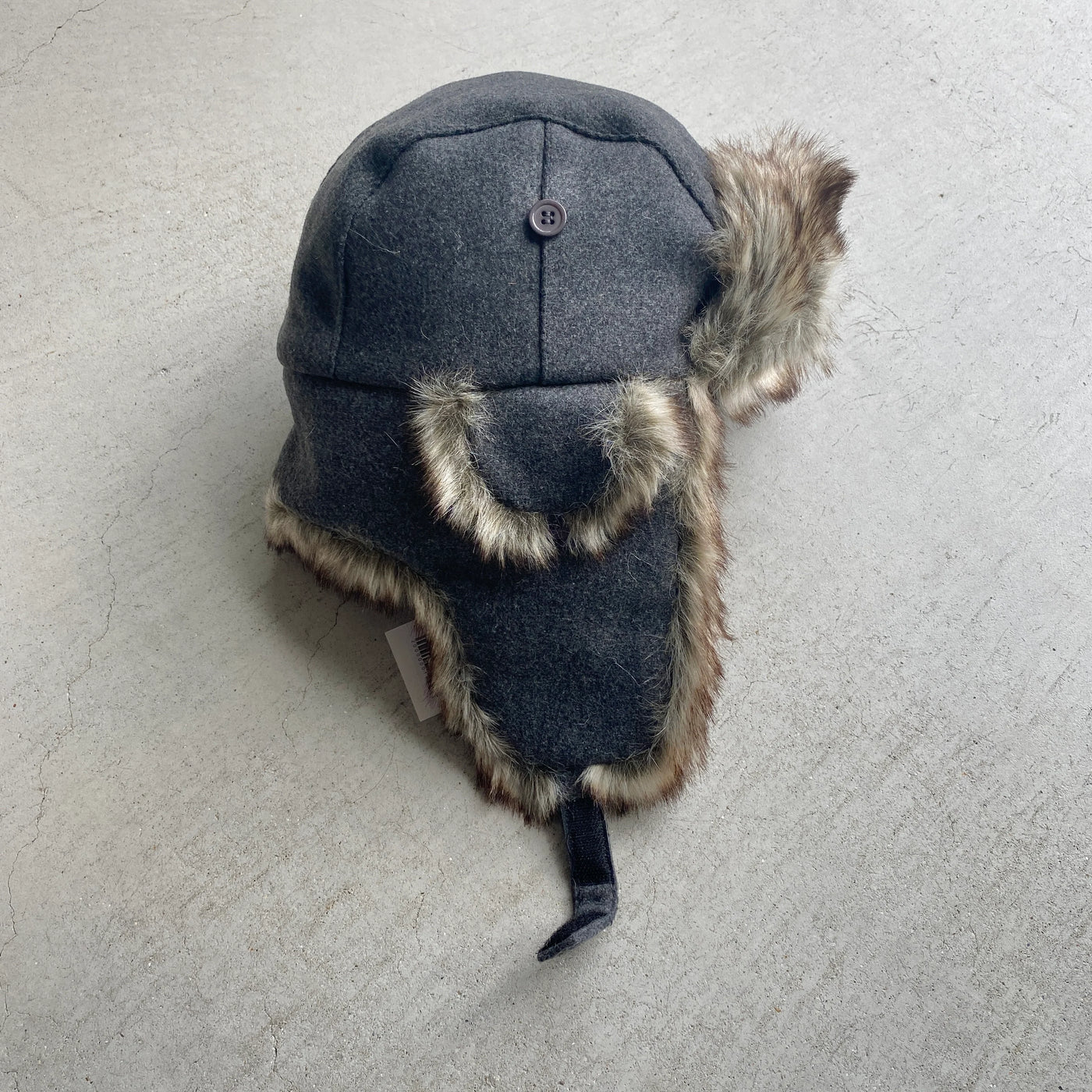【hamomisi】Melton fur flight cap