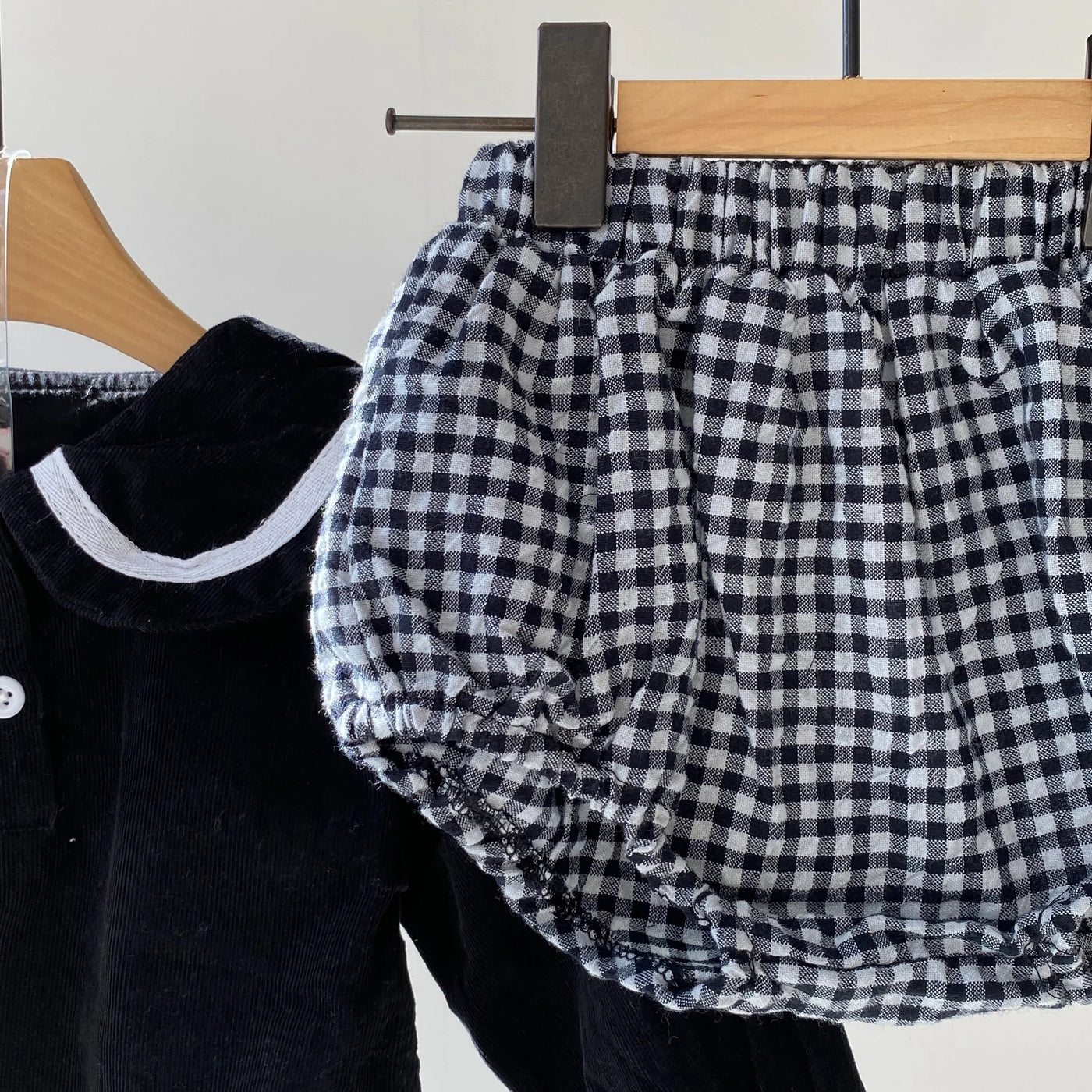 【hamomisi】Checkered pants set(73~90)