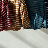 【hamomisi】Border long T- shirt (90~150)