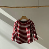 【hamomisi】Border long T- shirt (90~150)