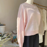 【ハモミシノオトナフク】Mohair crew neck pullover