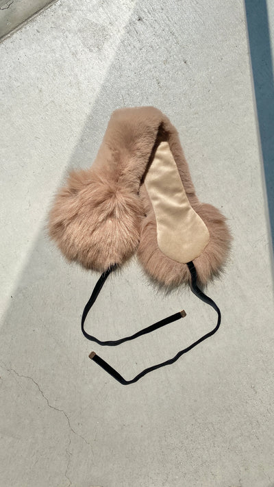 【ハモミシノオトナフク】Fur ear muffler