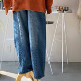 【ハモミシノオトナフク】Denim curve pants