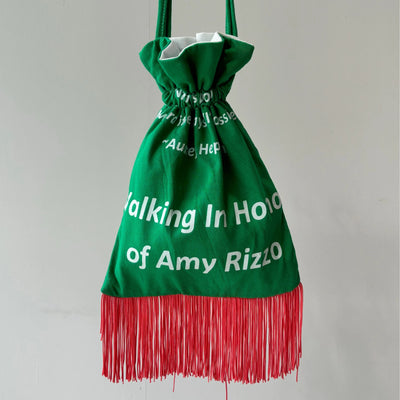 【hamomisi】Remake fringe drawstring bag