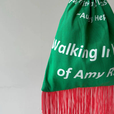 【hamomisi】Remake fringe drawstring bag