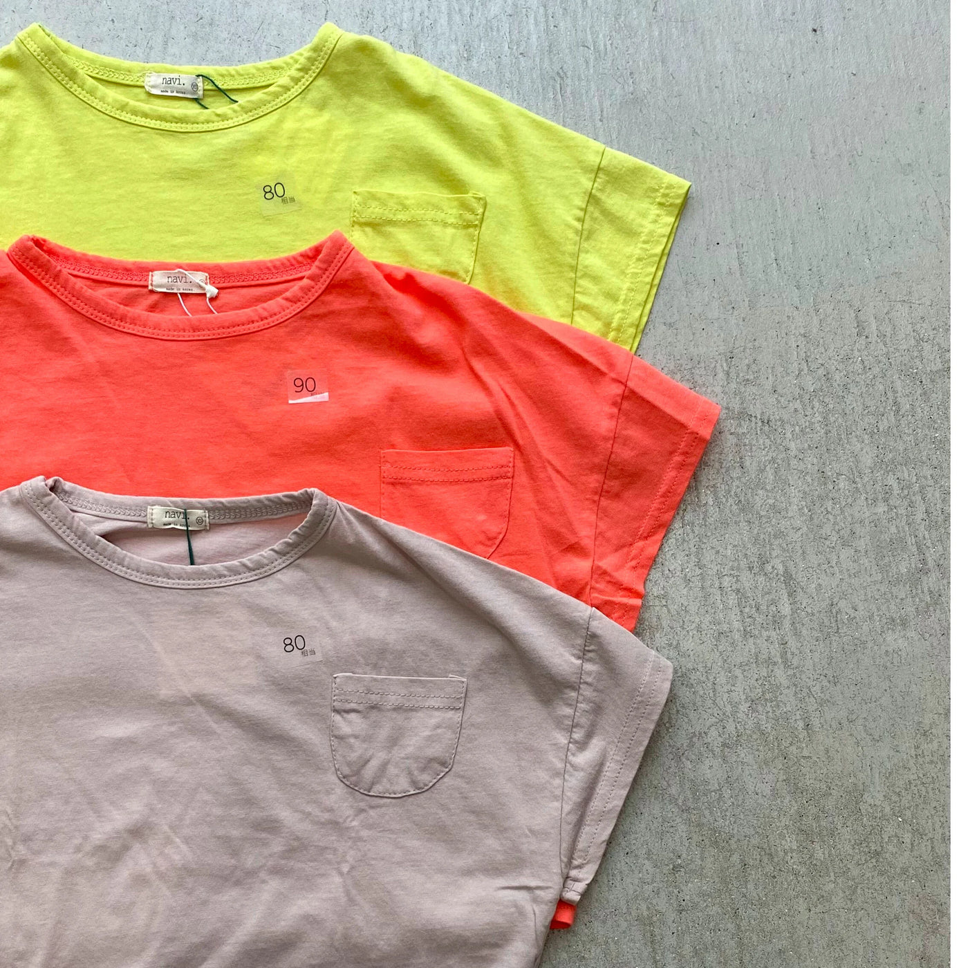 【hamomisi】Chest pocket T-shirt(80~130)