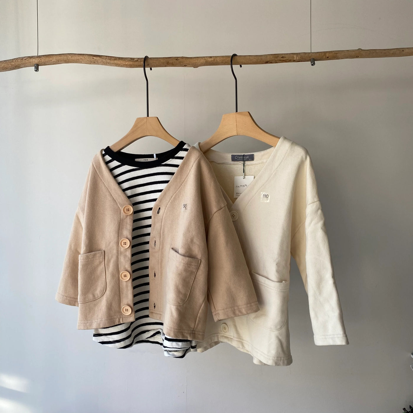 【hamomisi】Cotton cardigan(100~140)
