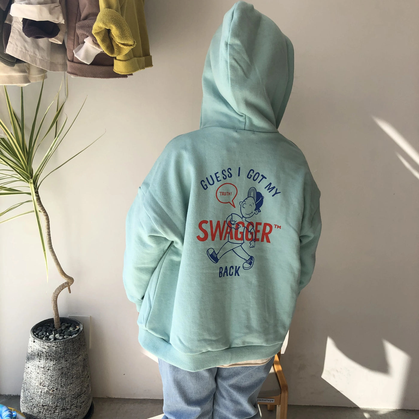 【hamomisi】Swagger zipup hoody(90~120)