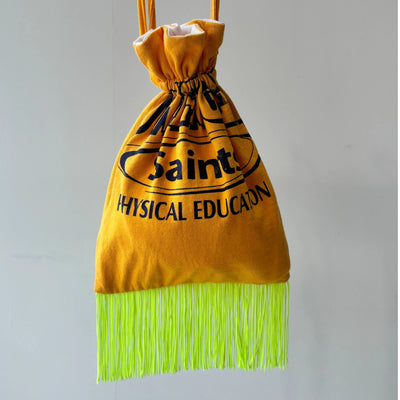 【hamomisi】Remake fringe drawstring bag