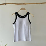 【ハモミシノオトナフク】Bicolor American sleeve tank top