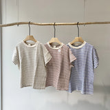 【hamomisi】Roll collar border T-shirt(110.120)