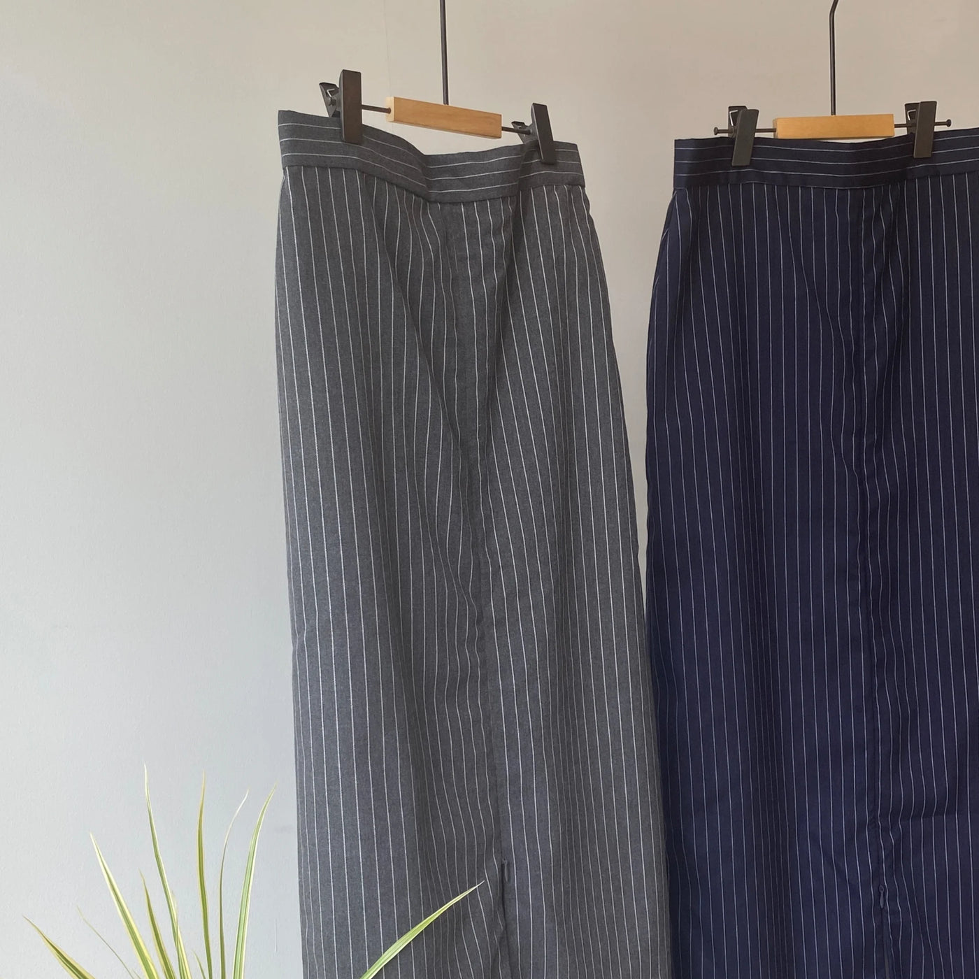 【ハモミシノオトナフク】Striped straight skirt