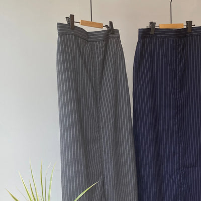 【ハモミシノオトナフク】Striped straight skirt