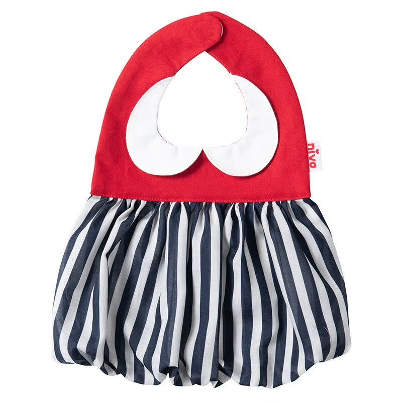 【Niva】丸襟ストライプのバルーンスタイ／Stripe Bib