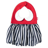 【Niva】丸襟ストライプのバルーンスタイ／Stripe Bib