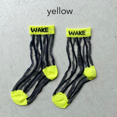 【hamomisi】sheer stripe socks