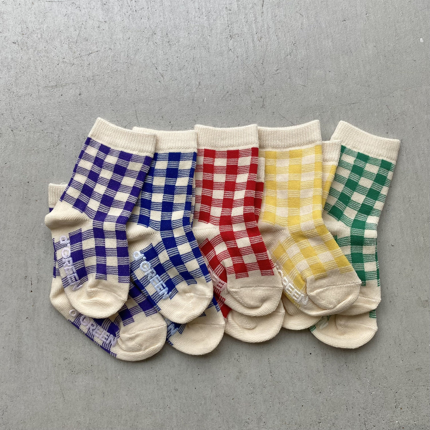 【hamomisi】vivid check socks dig