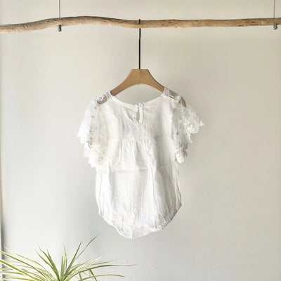 【hamomisi】Lace frill rompers(90cm)