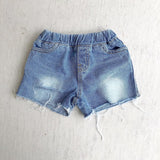 【hamomisi】Damage Denim shorts(90~120)