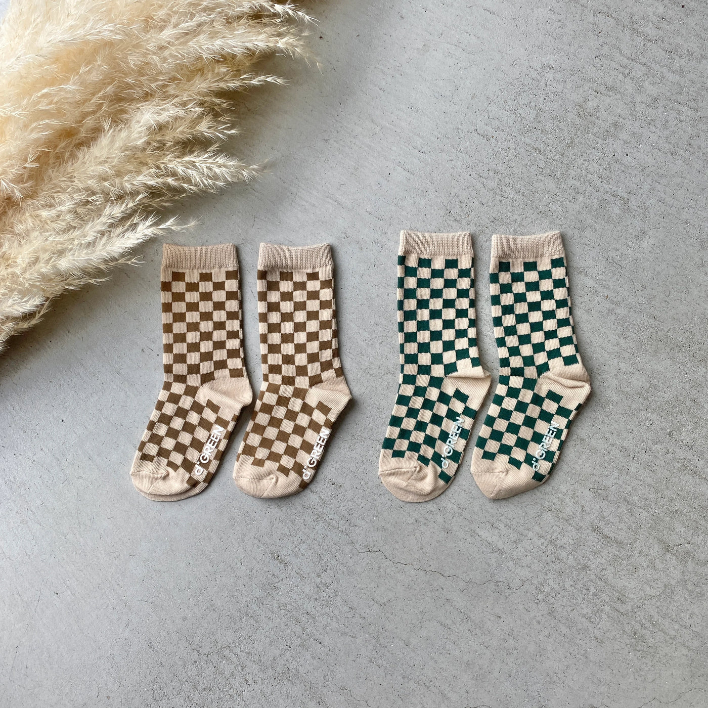 【hamomisi】checkerboard socks dig