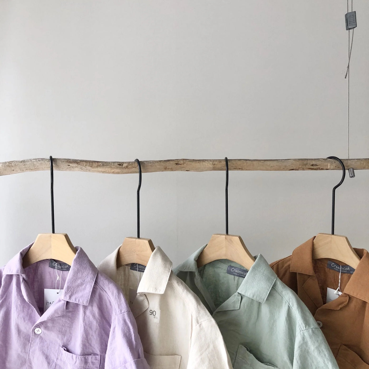 【hamomisi】Open color shirt(90~150)