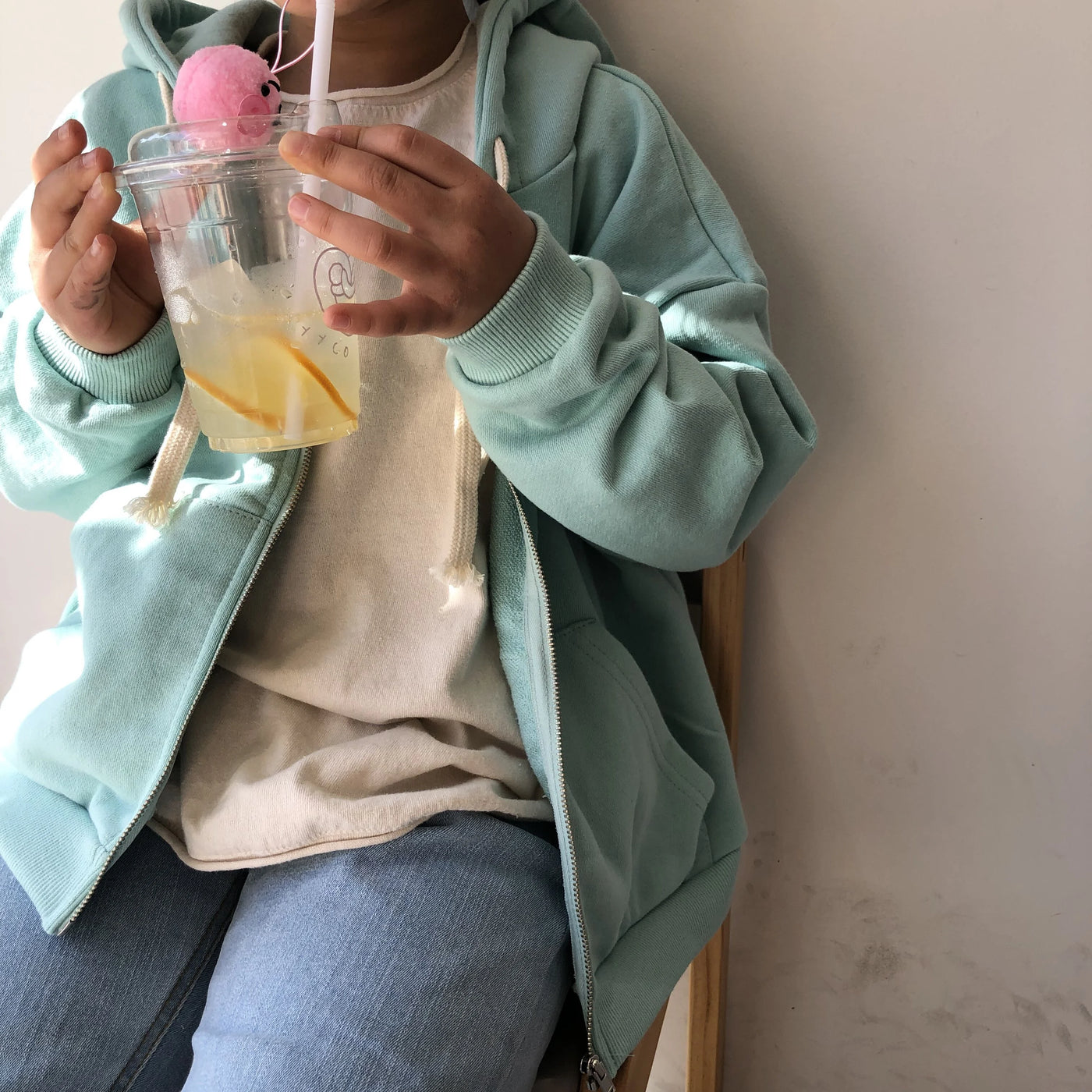 【hamomisi】Swagger zipup hoody(90~120)