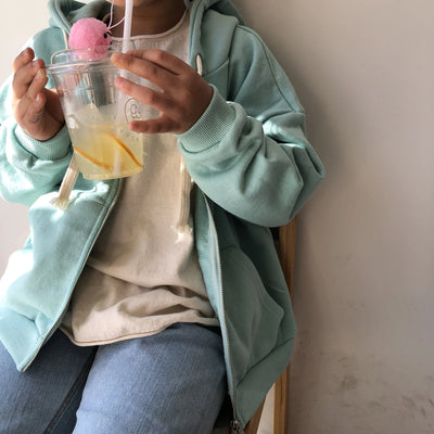 【hamomisi】Swagger zipup hoody(90~120)