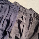 【ハモミシノオトナフク】Pinstripe tuck wide pants