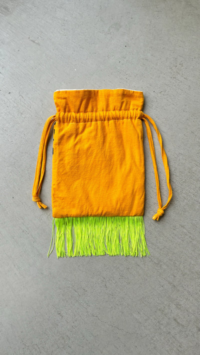 【hamomisi】Remake fringe drawstring bag
