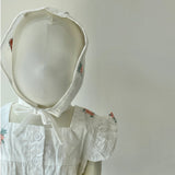 【hamomisi】Floral embroidered rompers(80.90)