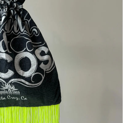 【hamomisi】Remake fringe drawstring bag