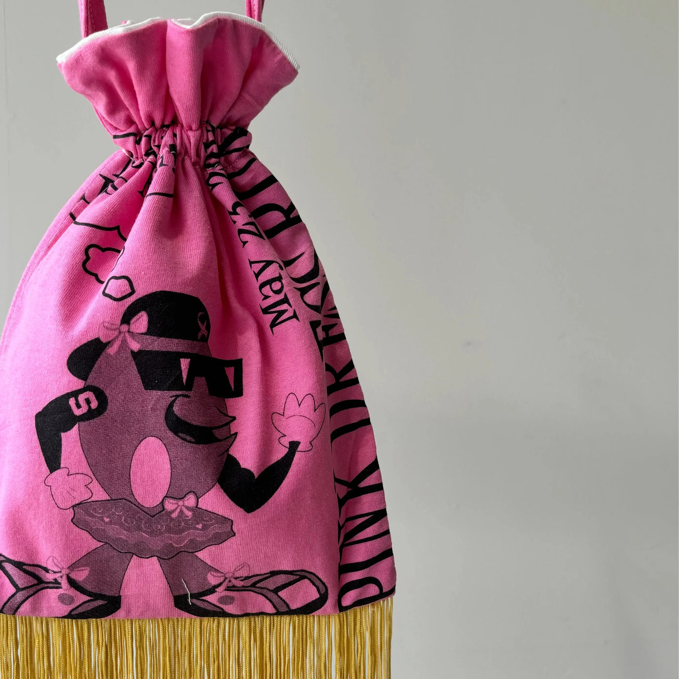 【hamomisi】Remake fringe drawstring bag