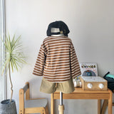 【hamomisi】Border long T- shirt (90~150)