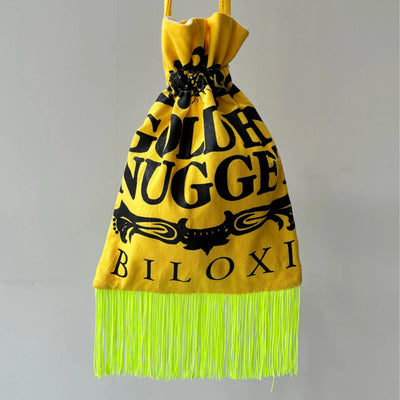 【hamomisi】Remake fringe drawstring bag