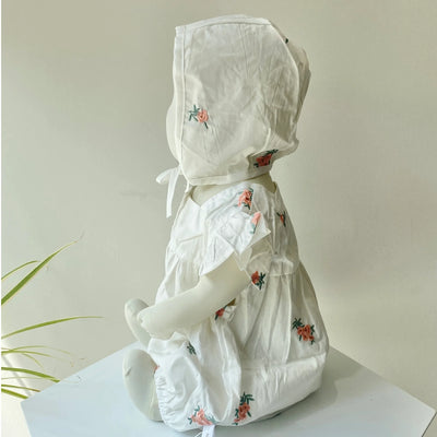 【hamomisi】Floral embroidered rompers(80.90)