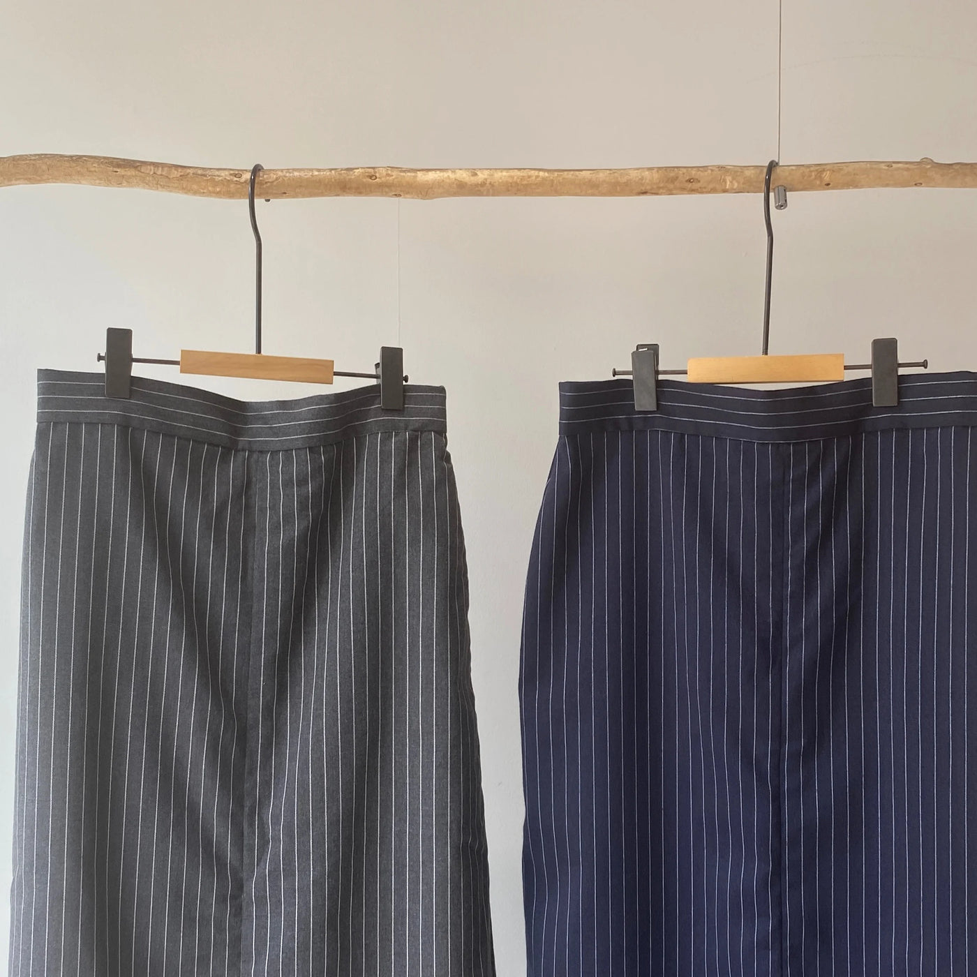 【ハモミシノオトナフク】Striped straight skirt