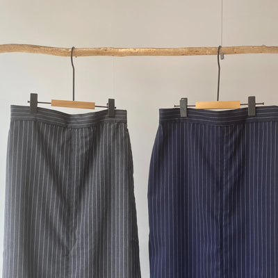 【ハモミシノオトナフク】Striped straight skirt