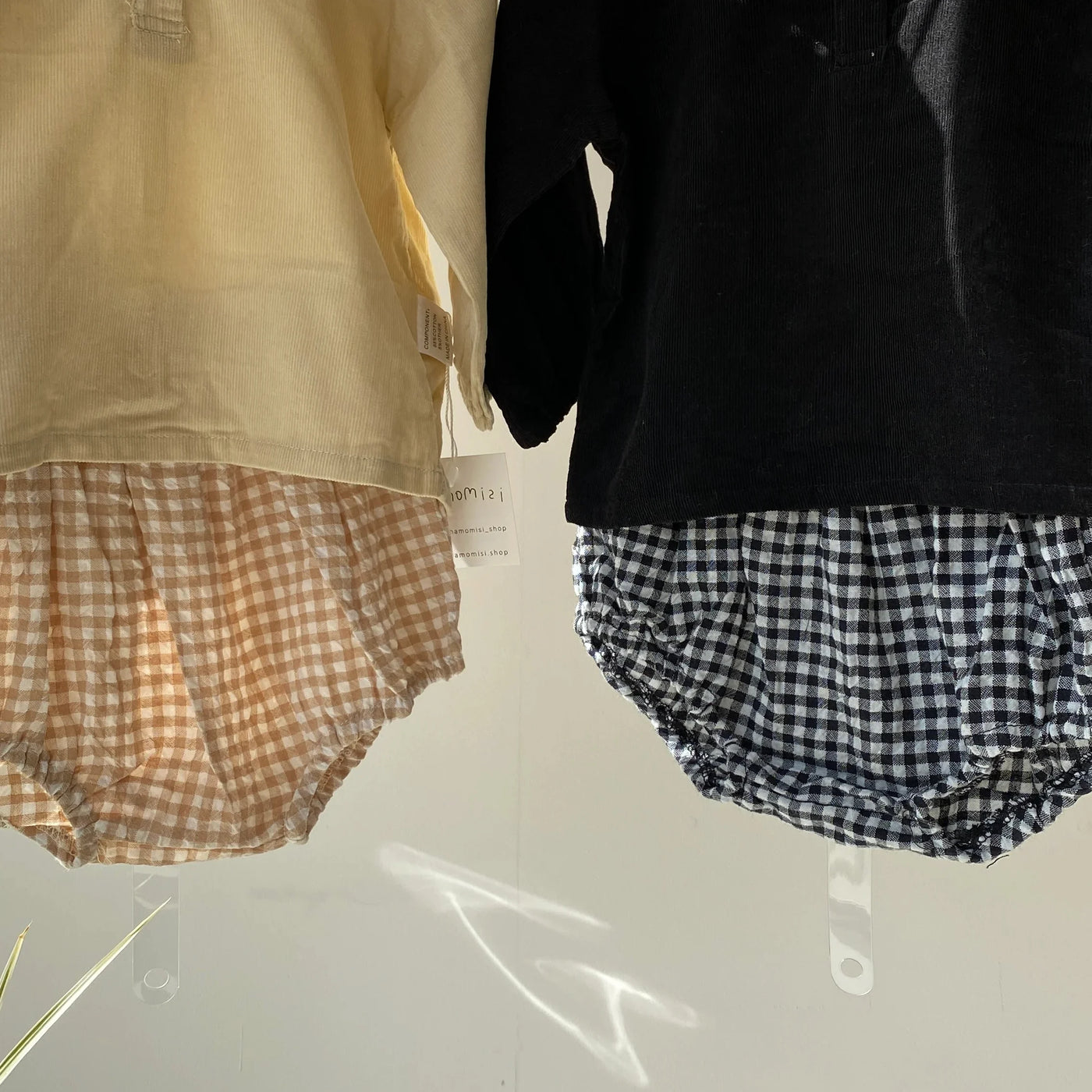 【hamomisi】Checkered pants set(73~90)