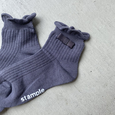 【hamomisi】Grosgrain Ribbon Shot Socks