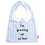 【Niva】襟付きストライプシャツ風スタイ／Bold print bib（2色展開）