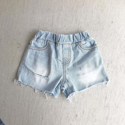 【hamomisi】Damage Denim shorts(90~120)