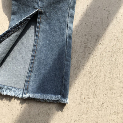 【hamomisi】Center slit denim(80.90.120)